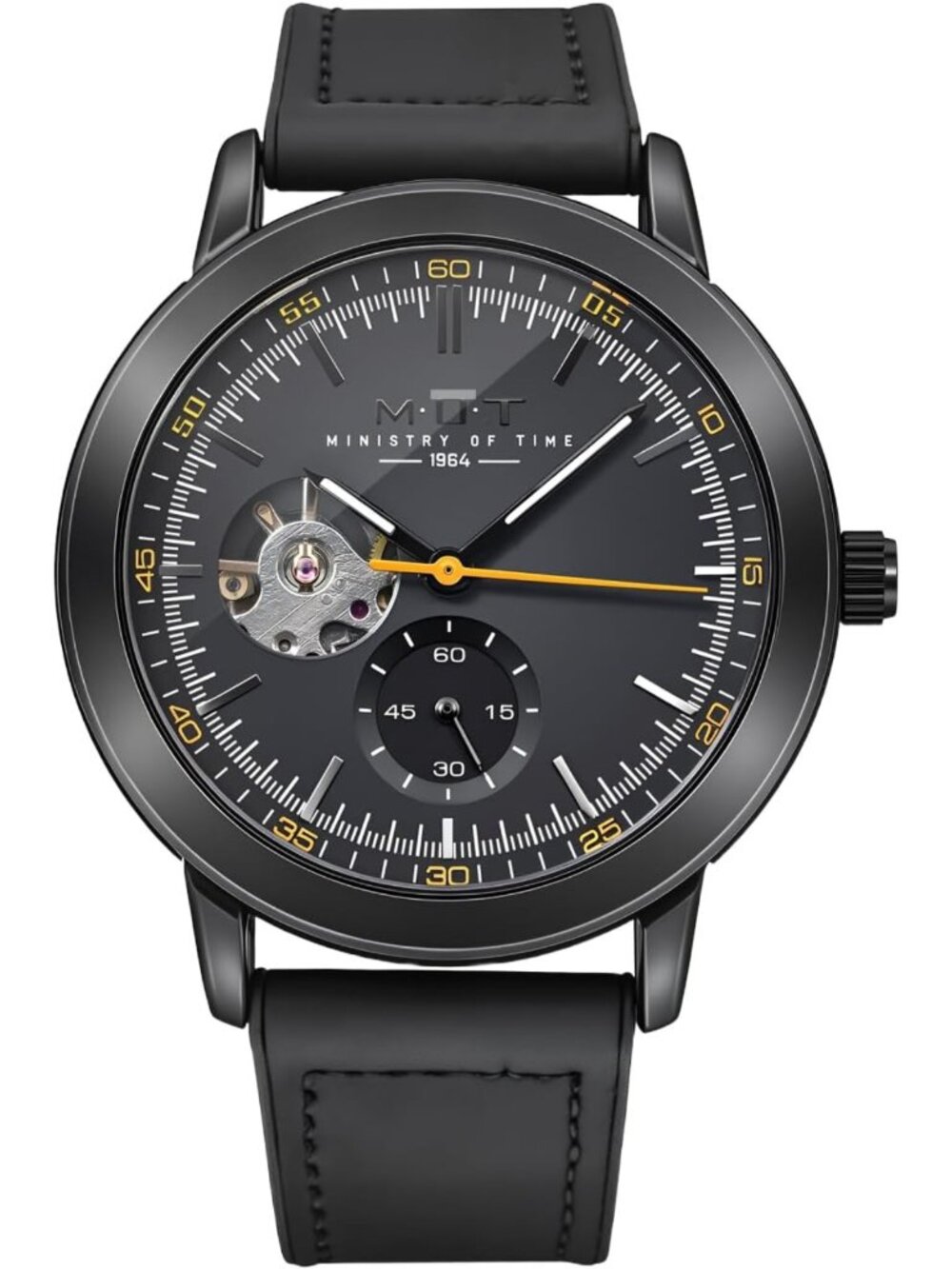 Unisex 39mm Automatic Watch with Open Heart Dial, Stainless Caseback, 3ATM Water